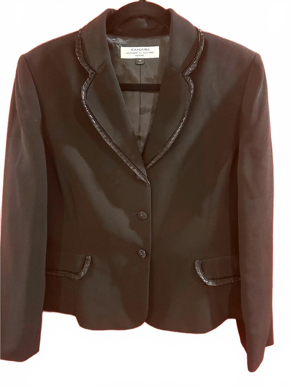Tahari Arthur S. Women's Black Petite in Blazer Size 14P